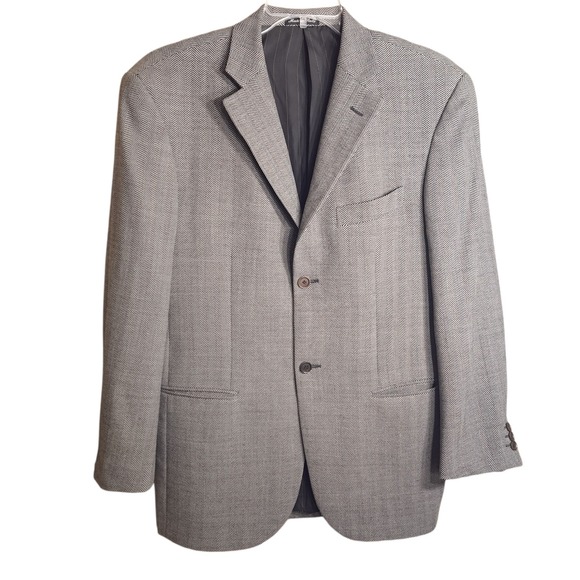 Light by MARCO AZZALI Vintage‎ Men Blazer Sport Coat Wool Gray 38R Made In Italy